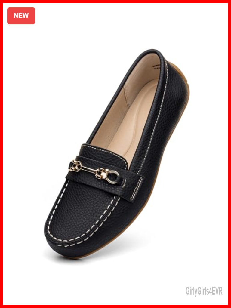 Pebbled Leather Loafers Cute Slip On Business Casual Dress Shoes Lightweight